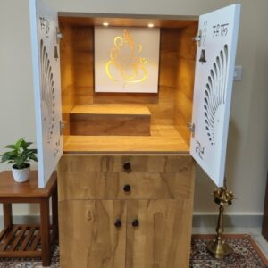Wooden Pooja Mandir for Home – 4×2 ft