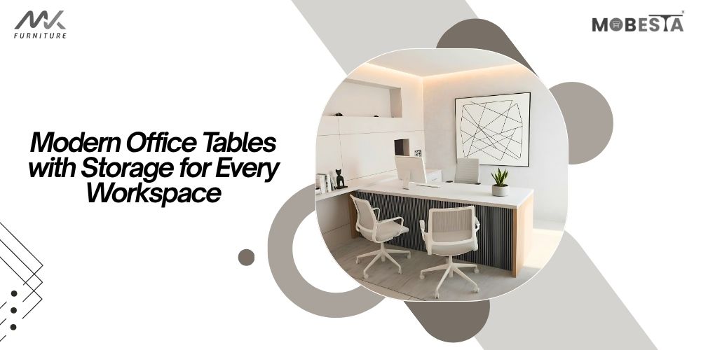 Office tables with storage