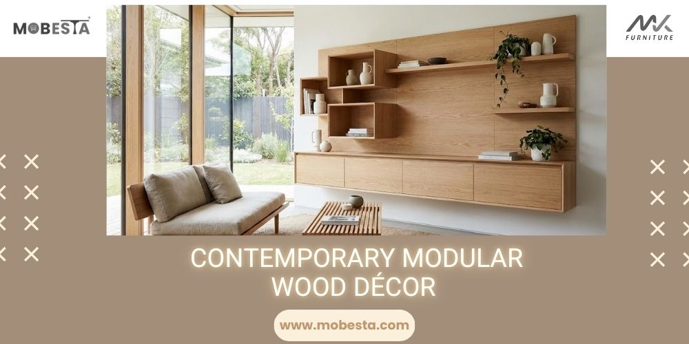 contemporary modular wood Décor