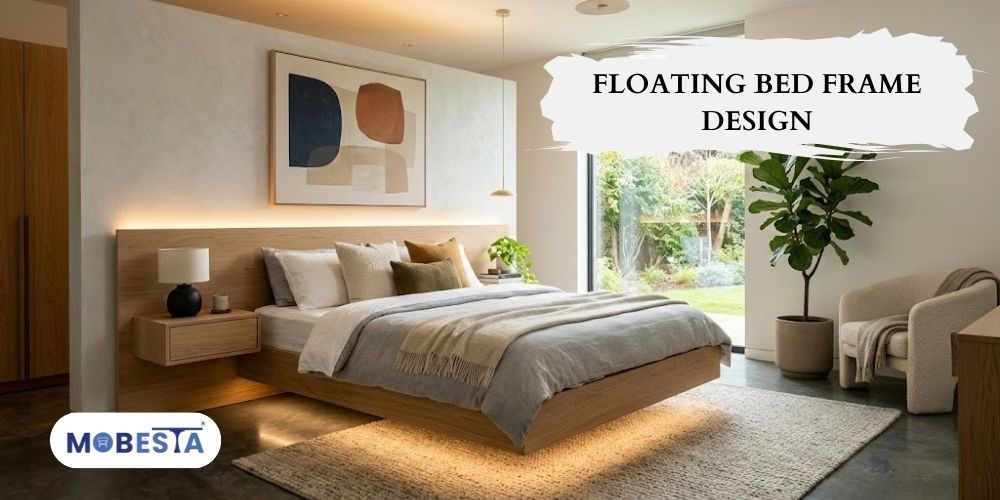 floating bed frame design