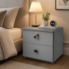 Bedside Table with 2 Drawers – 15×15×15 Inch