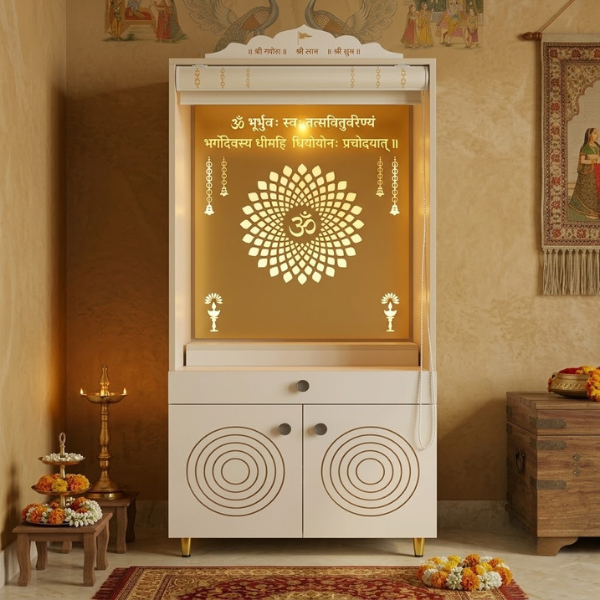 Open-Shrine Gayatri Mantra Home Temple