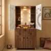 Large Wood and White Temple for Home - Elegant Design with Storage