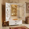 Premium All-White Home Temple Cabinet